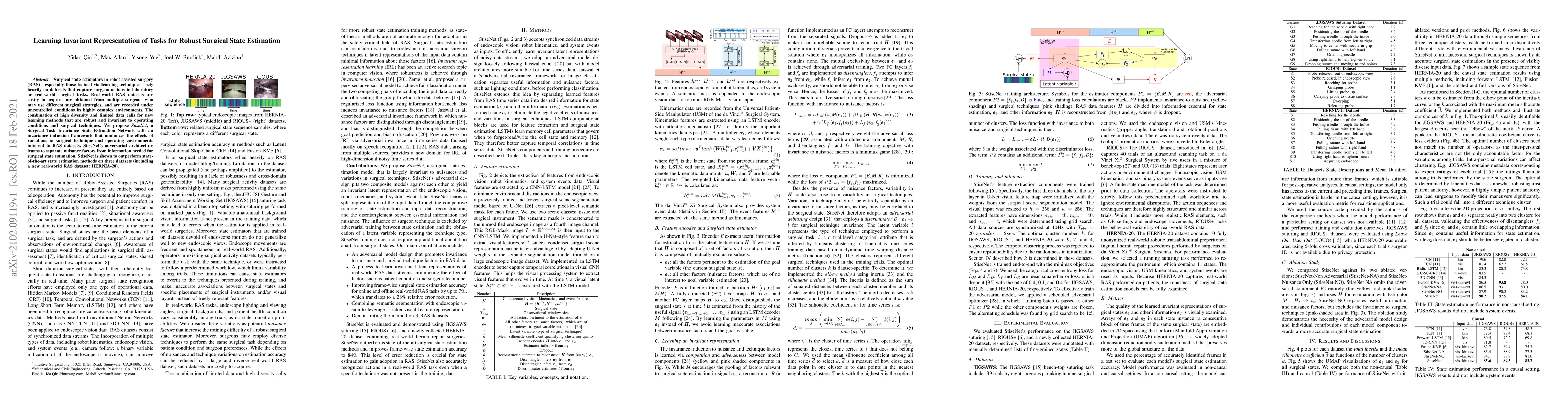 Thumbnail for Learning Invariant Representation of Tasks for Robust Surgical State
  Estimation