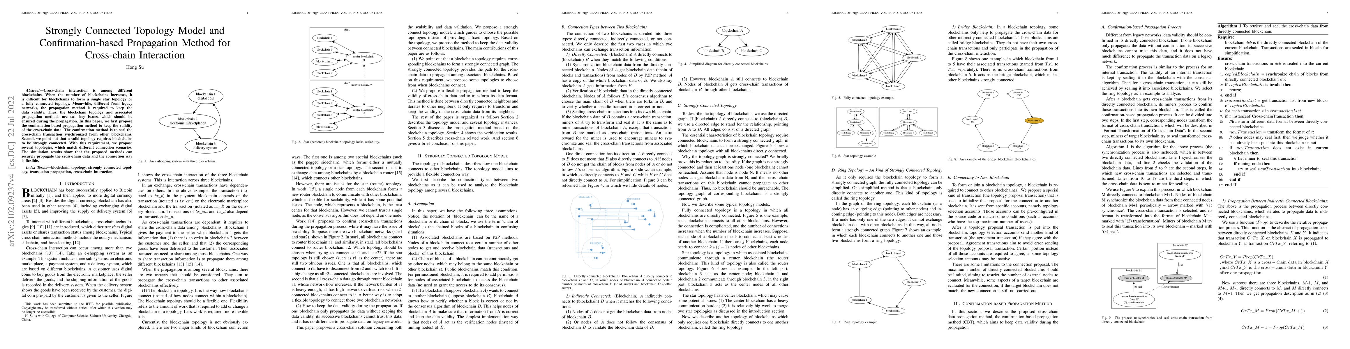 Thumbnail for Strongly Connected Topology Model and Confirmation-based Propagation
  Method for Cross-chain Interaction