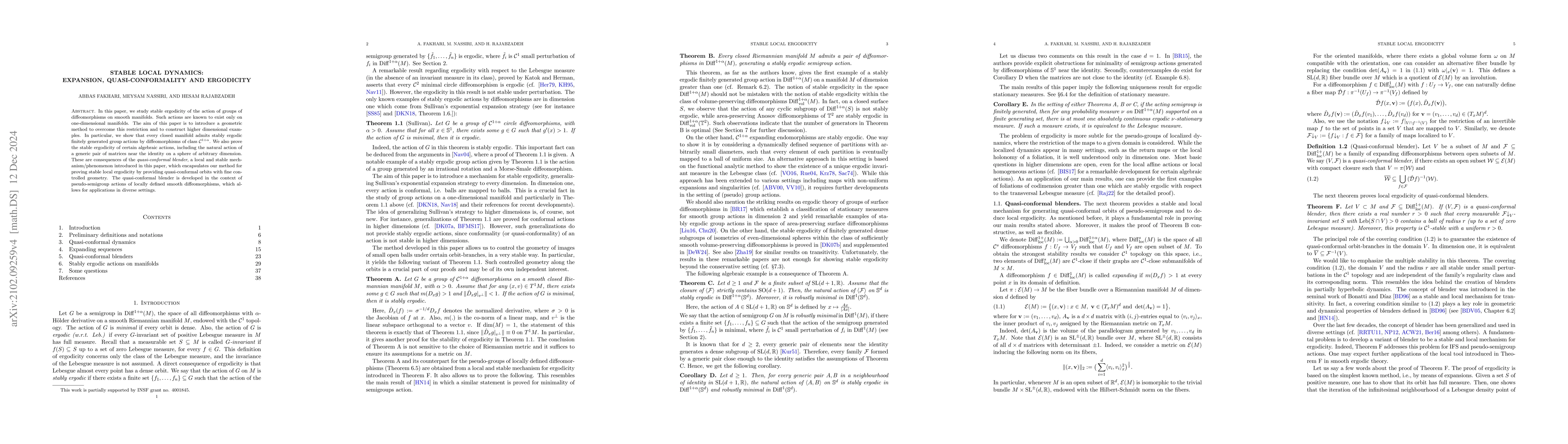 Thumbnail for Stable local dynamics: expansion, quasi-conformality and ergodicity