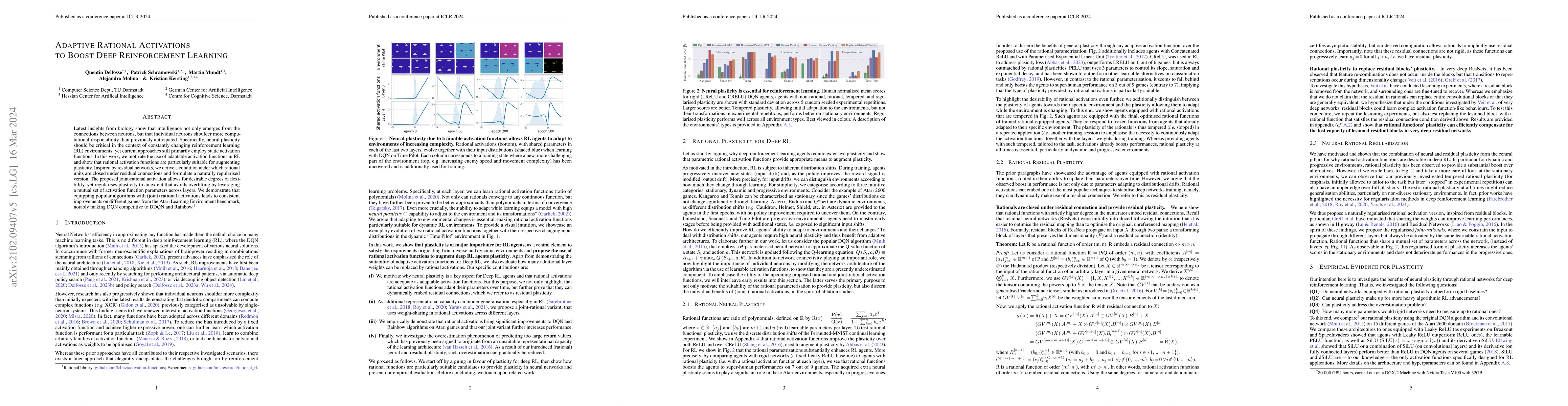 Thumbnail for Adaptive Rational Activations to Boost Deep Reinforcement Learning
