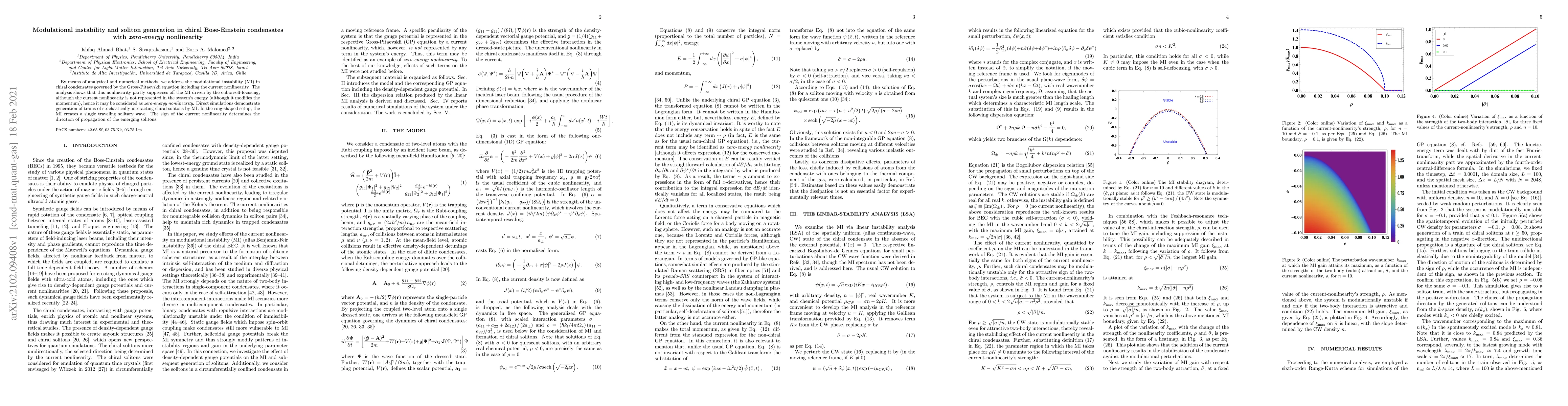 Thumbnail for Modulational instability and soliton generation in chiral Bose-Einstein
  condensates with zero-energy nonlinearity