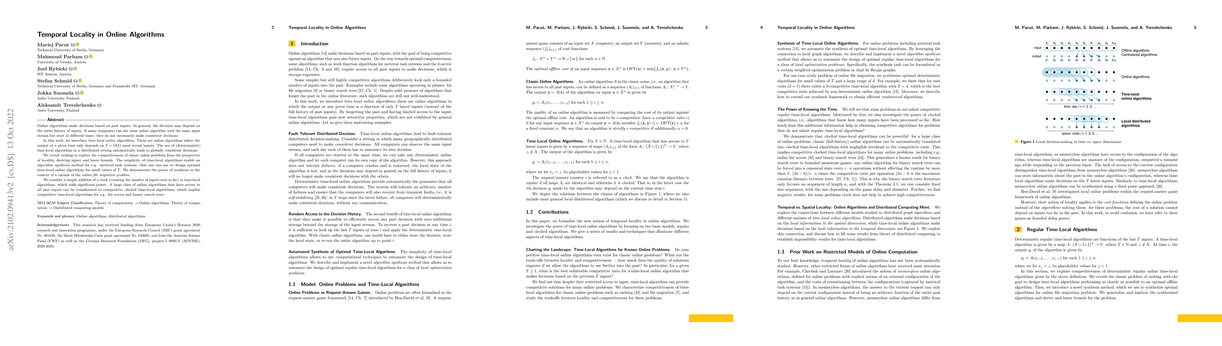 Thumbnail for Temporal Locality in Online Algorithms