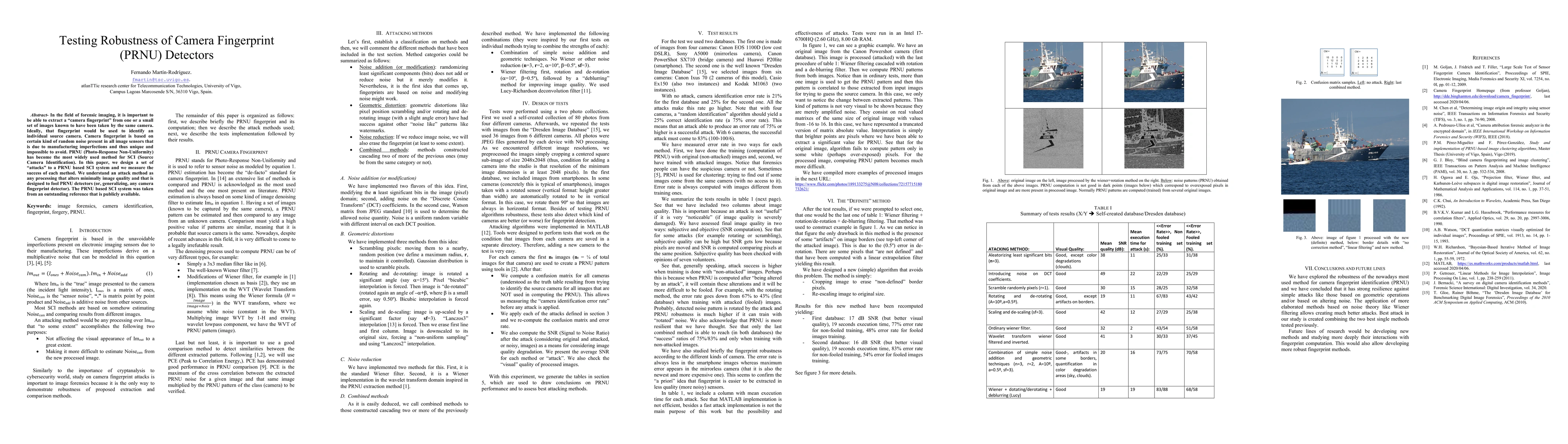 Thumbnail for Testing Robustness of Camera Fingerprint (PRNU) Detectors