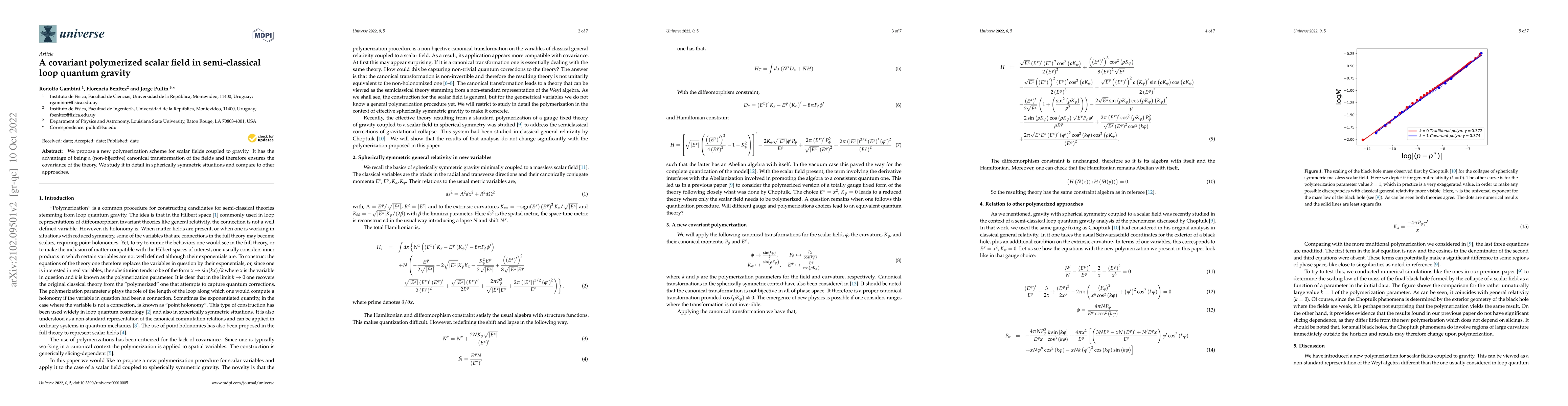 Thumbnail for A covariant polymerized scalar field in loop quantum gravity