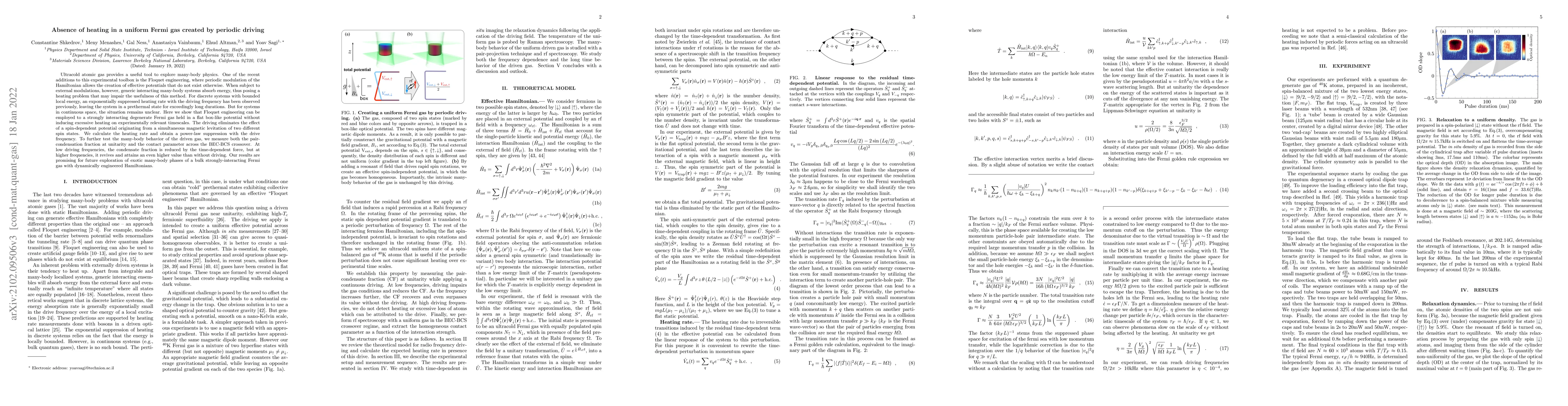 Thumbnail for Absence of heating in a uniform Fermi gas created by periodic driving