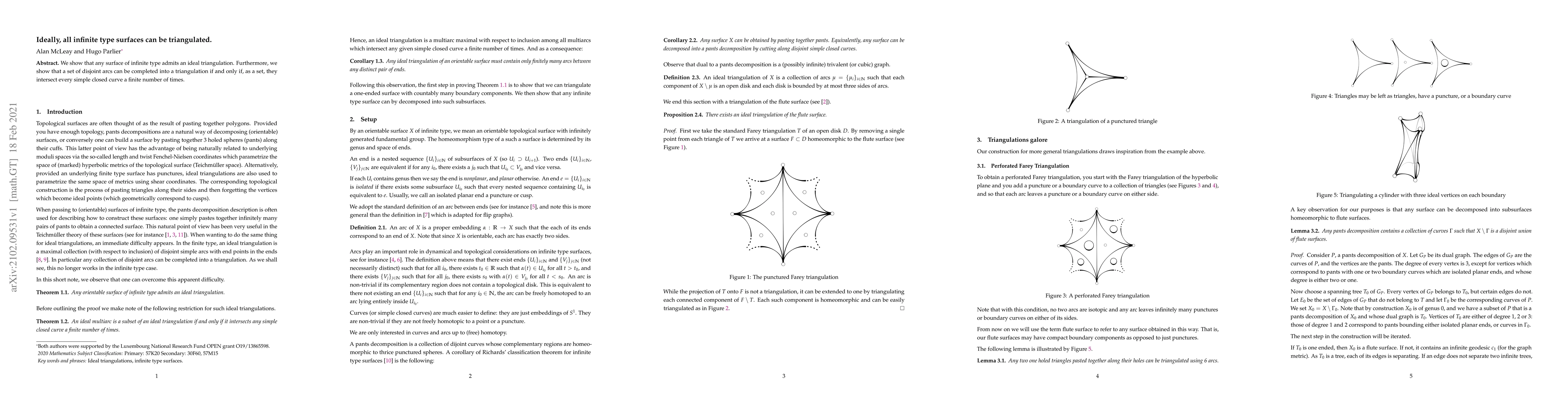 Thumbnail for Ideally, all infinite type surfaces can be triangulated