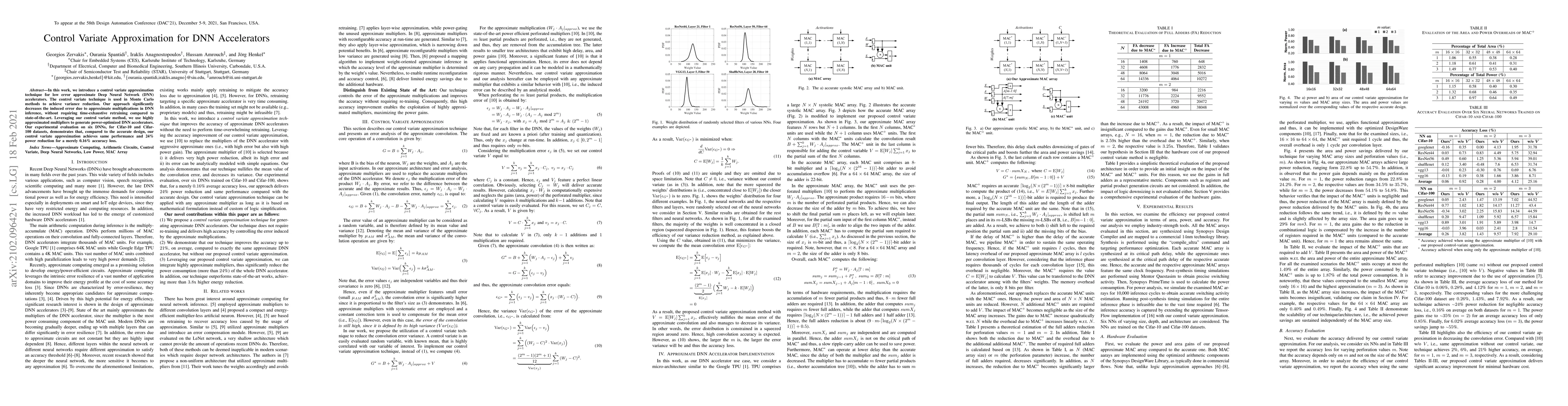 Thumbnail for Control Variate Approximation for DNN Accelerators