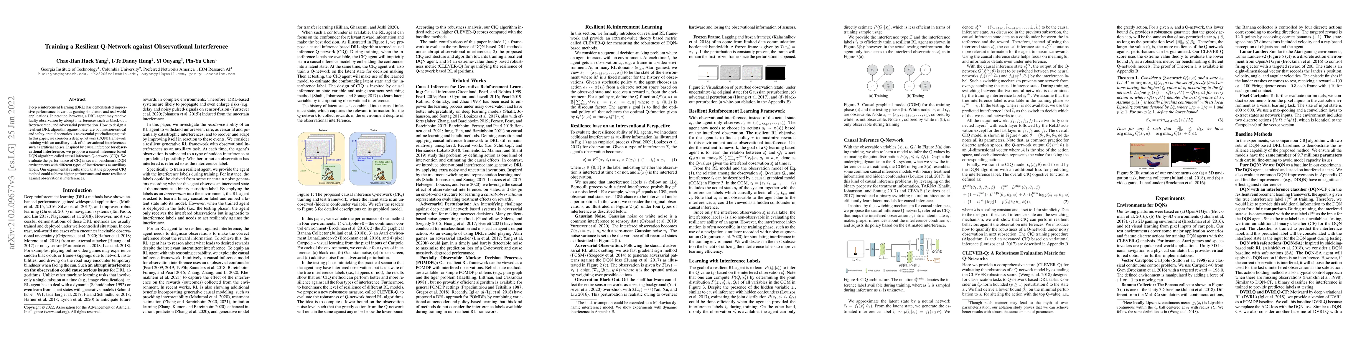 Thumbnail for Training a Resilient Q-Network against Observational Interference