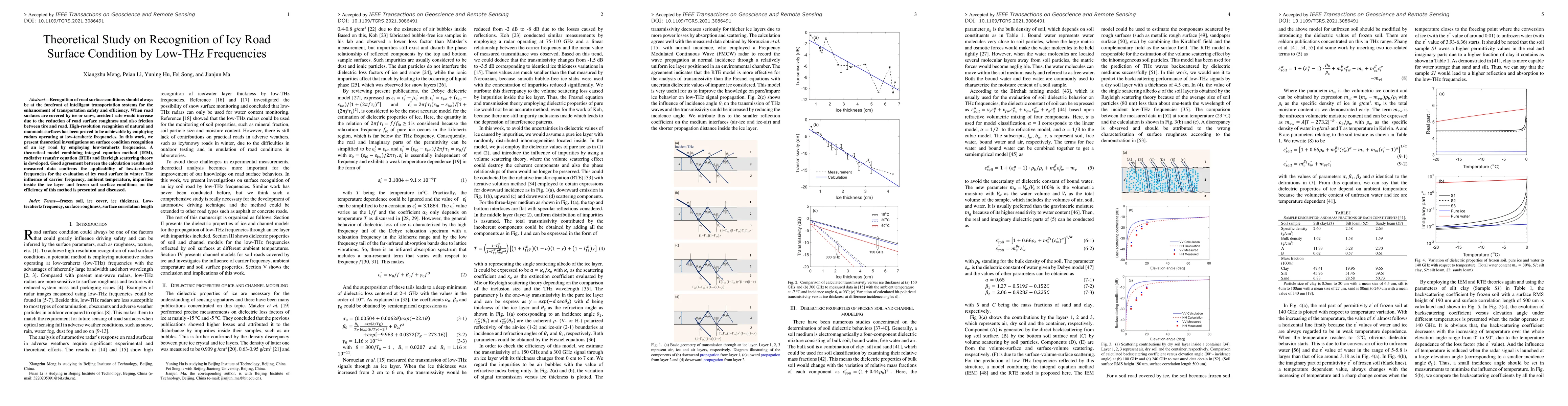 Thumbnail for Theoretical Study on Recognition of Icy Road Surface Condition by
  Low-THz Frequencies