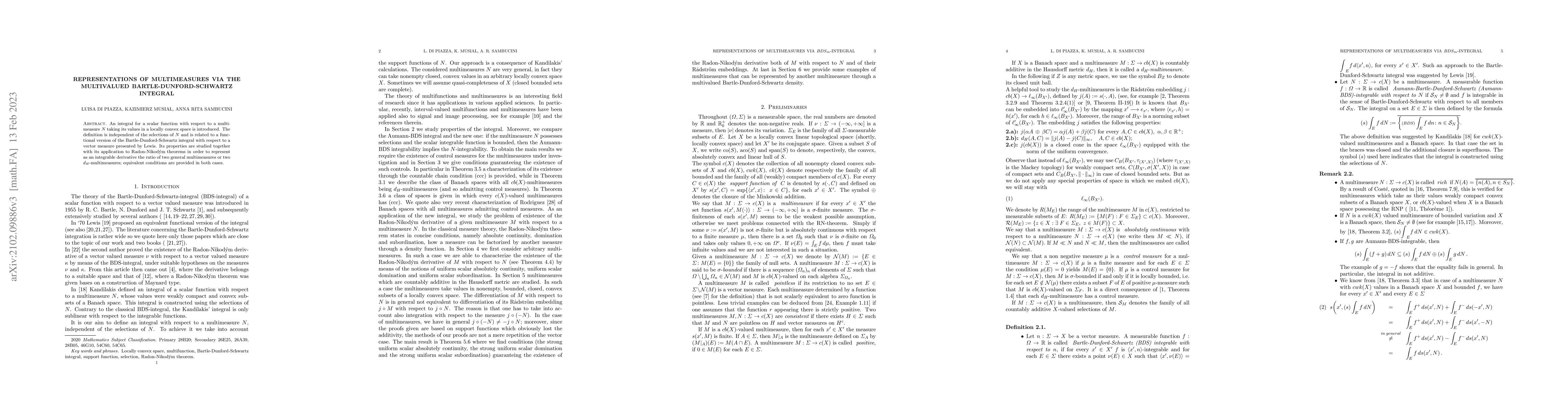 Thumbnail for Representations of multimeasures via multivalued Bartle-Dunford-Schwartz
  integral
