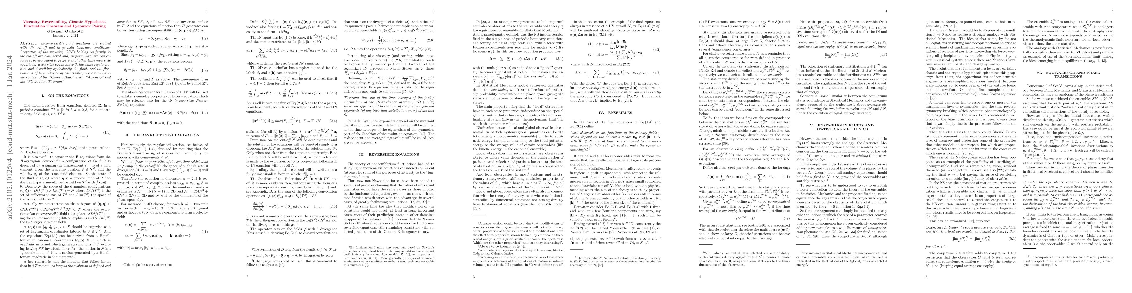 Thumbnail for Viscosity, Reversibillity, Chaotic Hypothesis, Fluctuation Theorem and
  Lyapunov Pairing