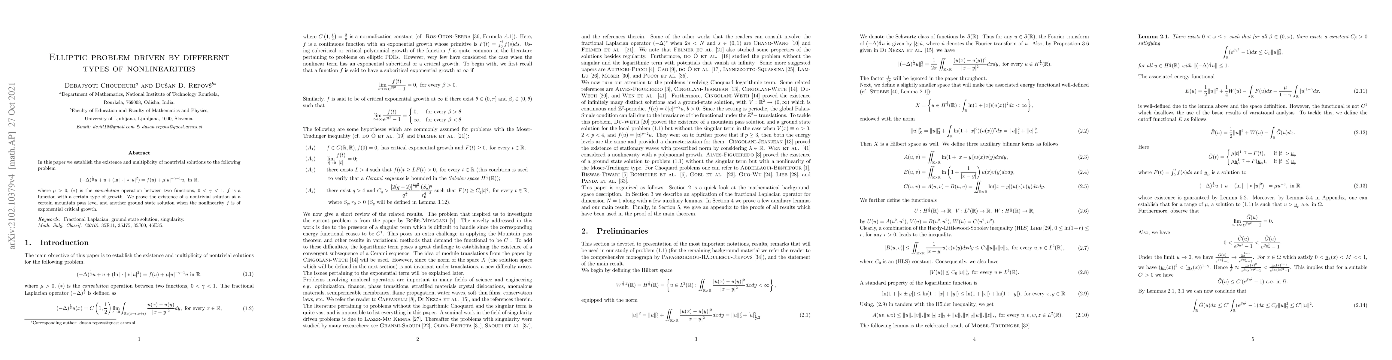 Thumbnail for Elliptic problem driven by different types of nonlinearities