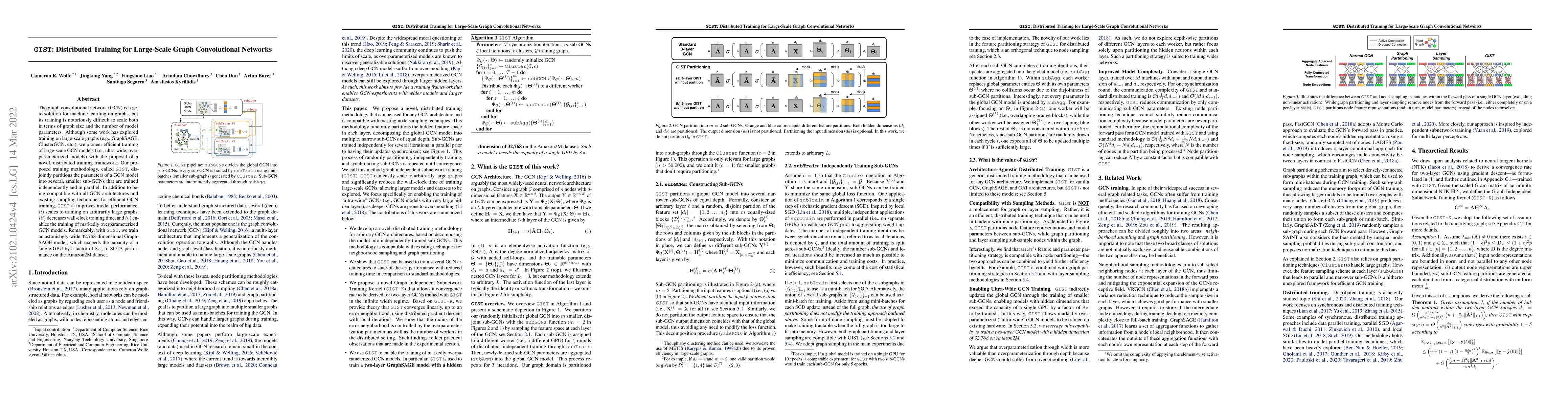 Thumbnail for GIST: Distributed Training for Large-Scale Graph Convolutional Networks