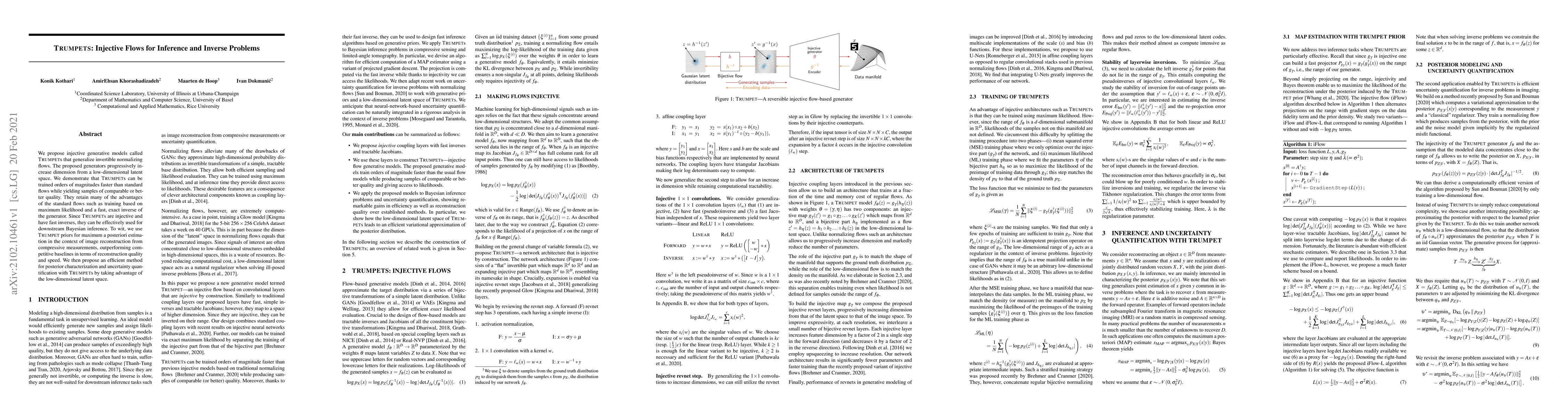 Thumbnail for Trumpets: Injective Flows for Inference and Inverse Problems
