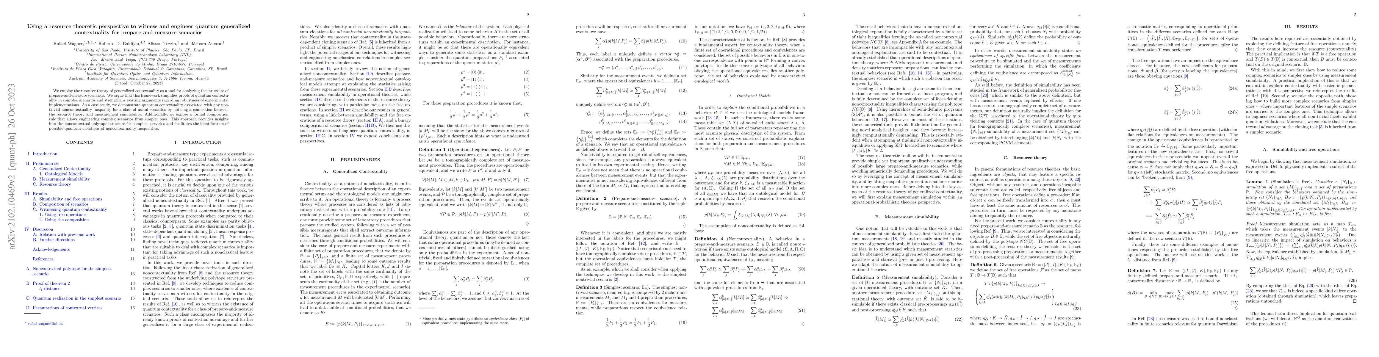 Thumbnail for Using a resource theoretic perspective to witness and engineer quantum
  generalized contextuality for prepare-and-measure scenarios