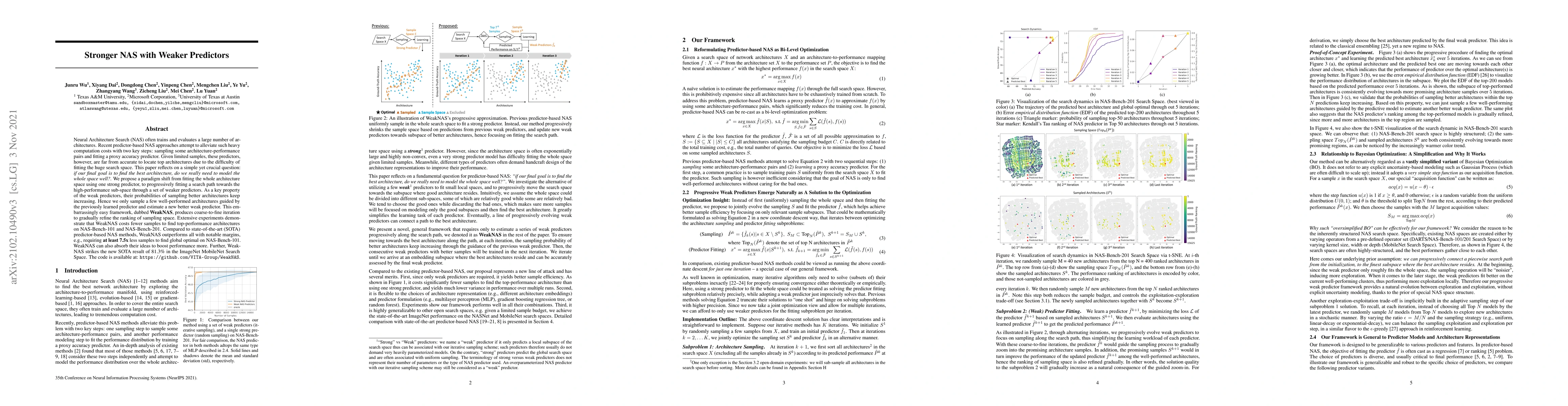 Thumbnail for Stronger NAS with Weaker Predictors