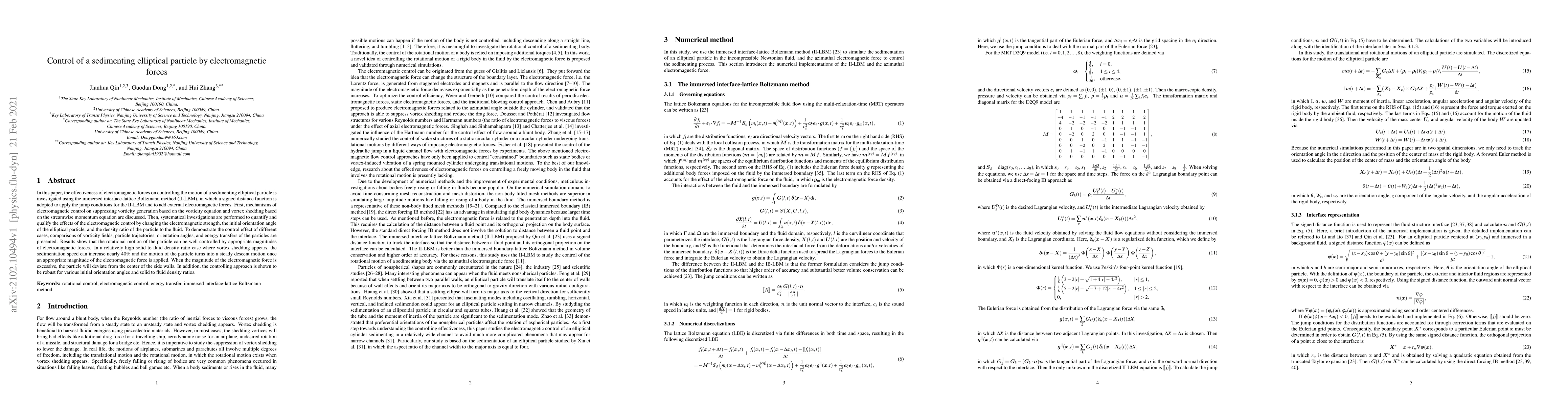 Thumbnail for Control of a sedimenting elliptical particle by electromagnetic forces