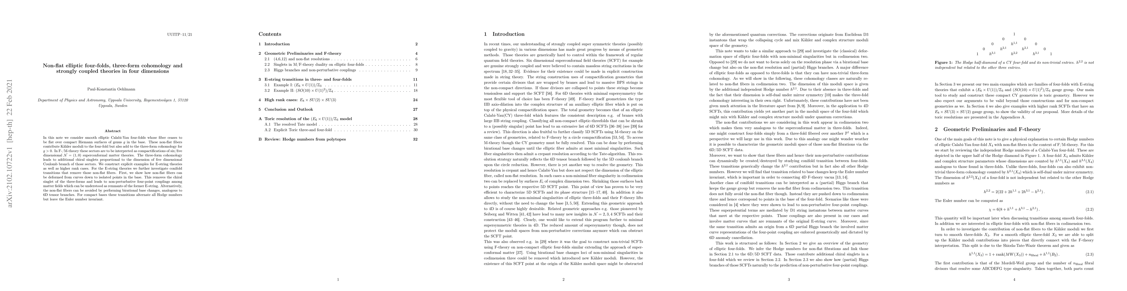 Thumbnail for Non-flat elliptic four-folds, three-form cohomology and strongly coupled
  theories in four dimensions