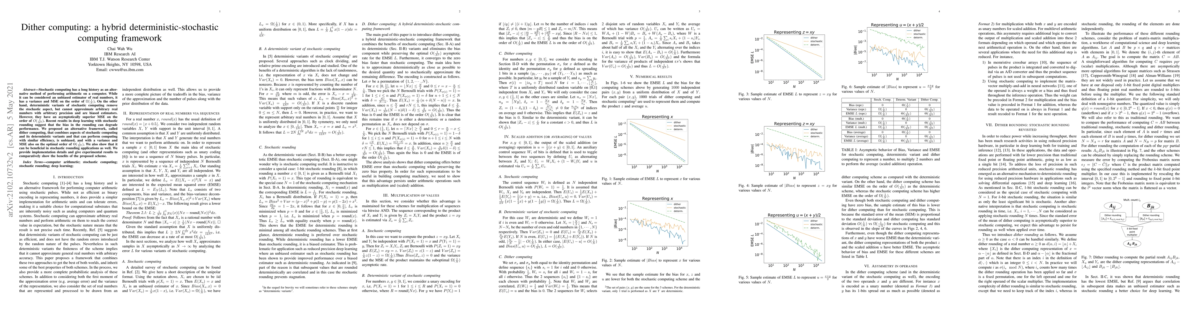 Thumbnail for Dither computing: a hybrid deterministic-stochastic computing framework