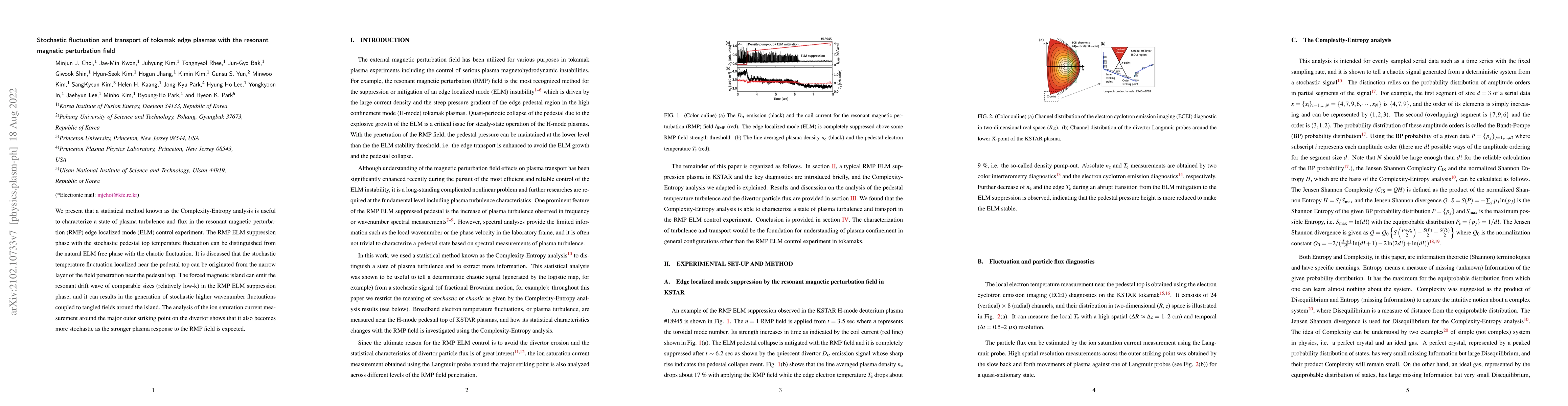 Thumbnail for Stochastic fluctuation and transport of tokamak edge plasmas with the
  resonant magnetic perturbation field
