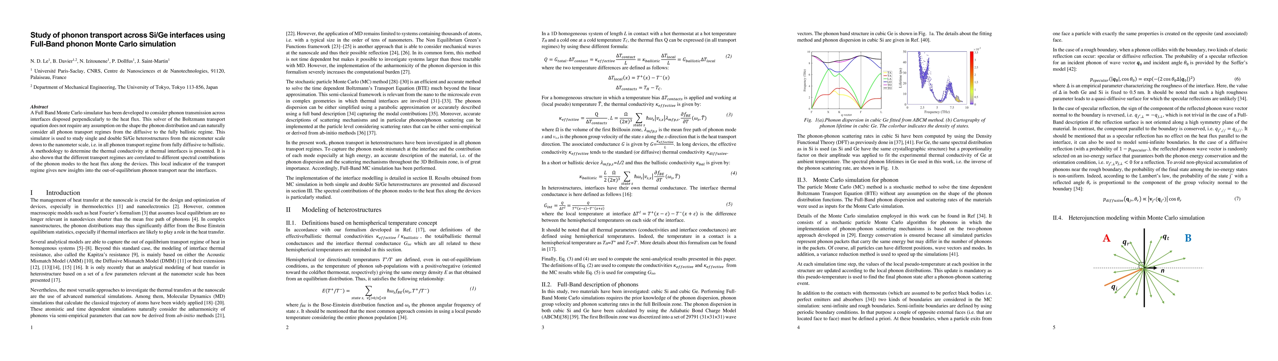 Thumbnail for Study of phonon transport across several Si/Ge interfaces using
  full-band phonon Monte Carlo simulation