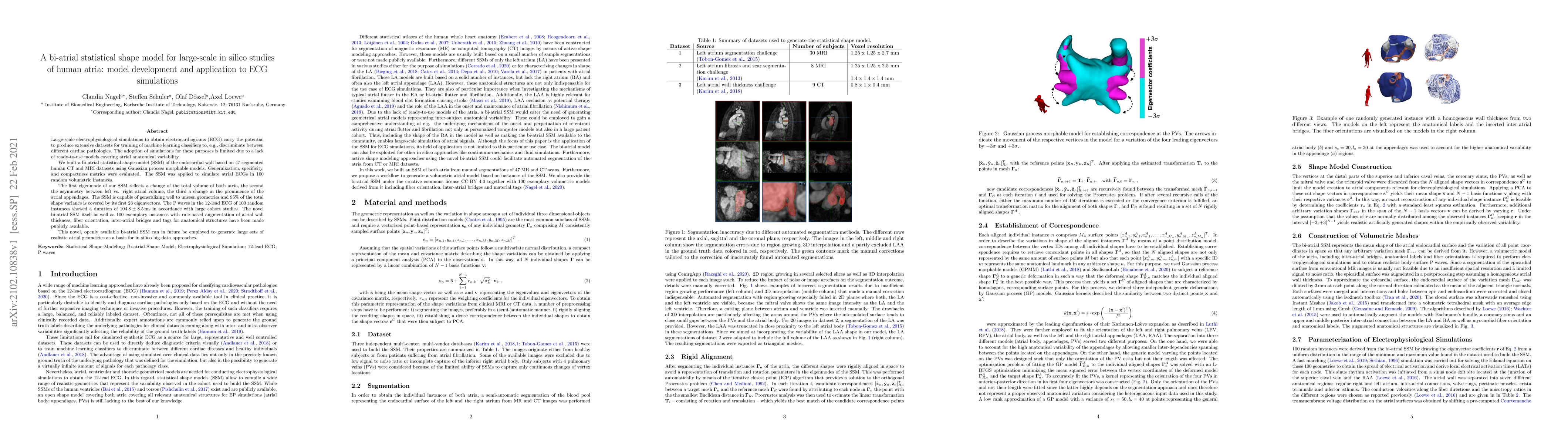 Thumbnail for A bi-atrial statistical shape model for large-scale in silico studies of
  human atria: model development and application to ECG simulations