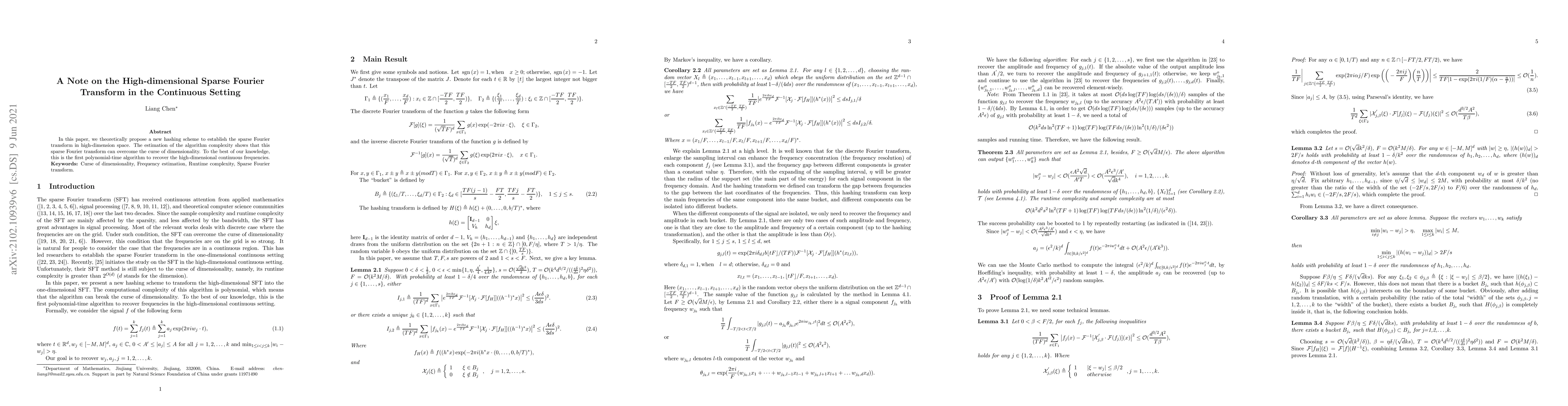 Thumbnail for A High-dimensional Sparse Fourier Transform in the Continuous Setting