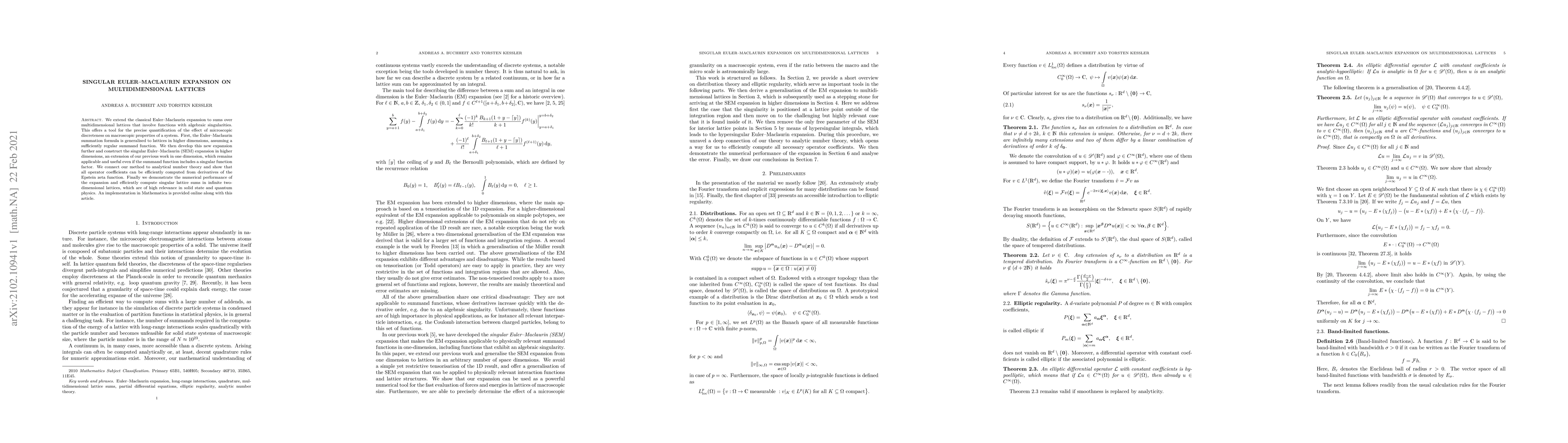 Thumbnail for Singular Euler-Maclaurin expansion on multidimensional lattices