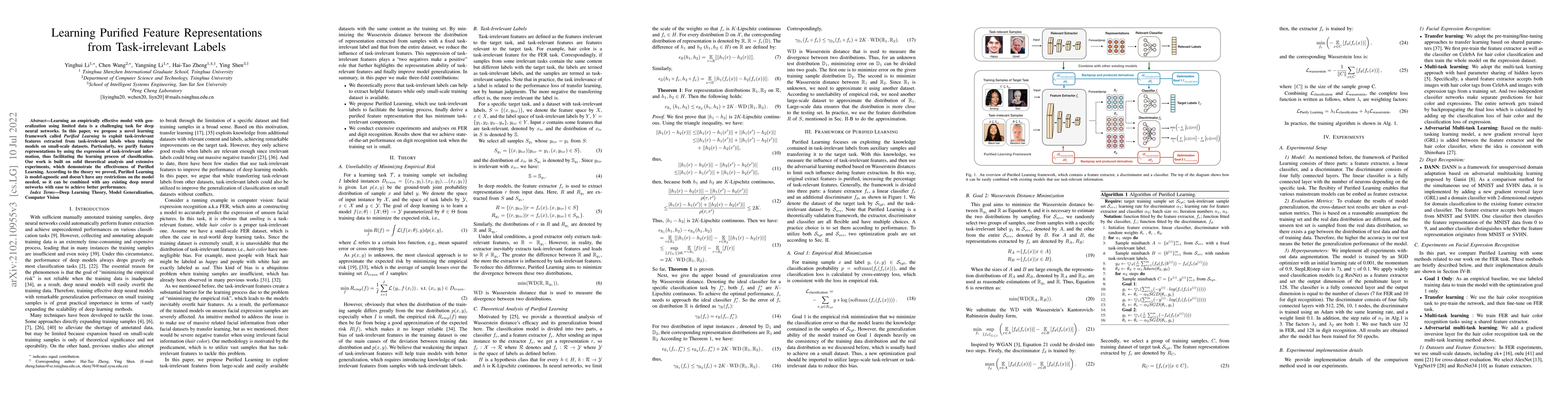 Thumbnail for Learning Purified Feature Representations from Task-irrelevant Labels