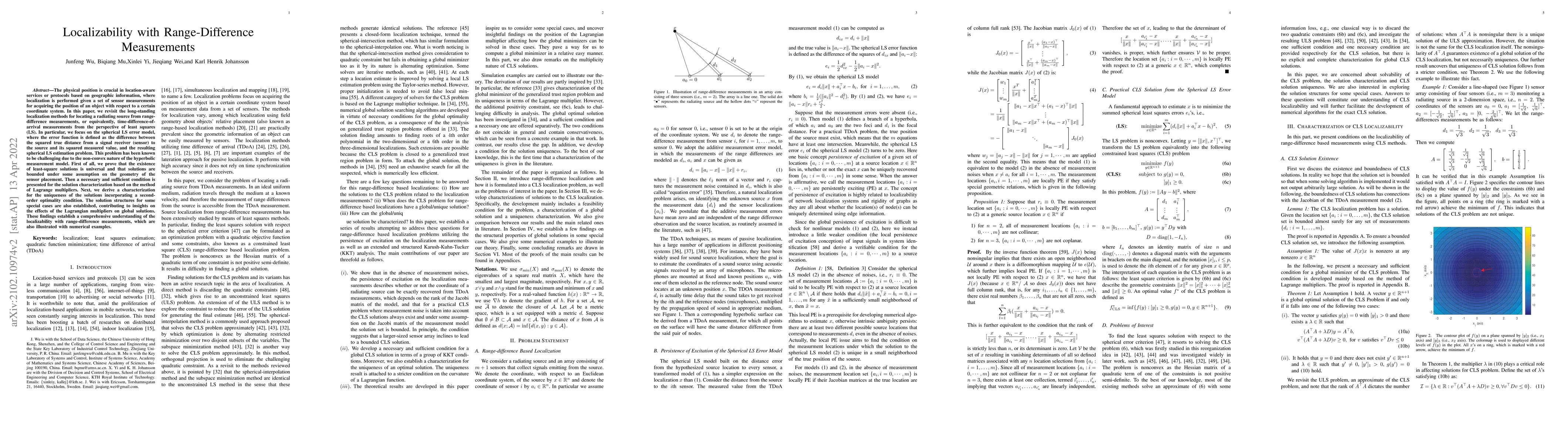 Thumbnail for Localizability with Range-Difference Measurements