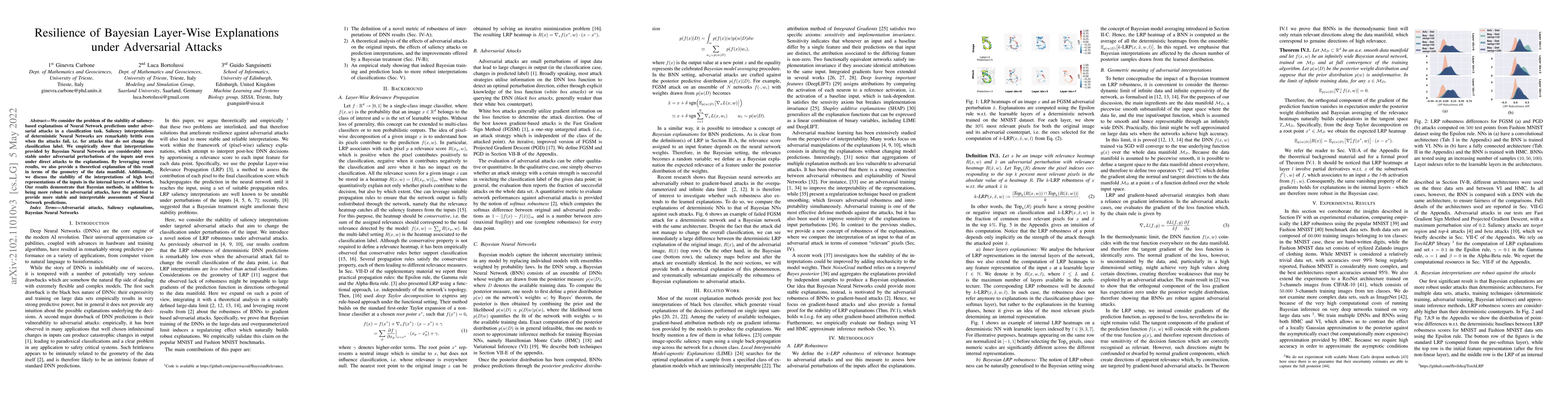 Thumbnail for Resilience of Bayesian Layer-Wise Explanations under Adversarial Attacks