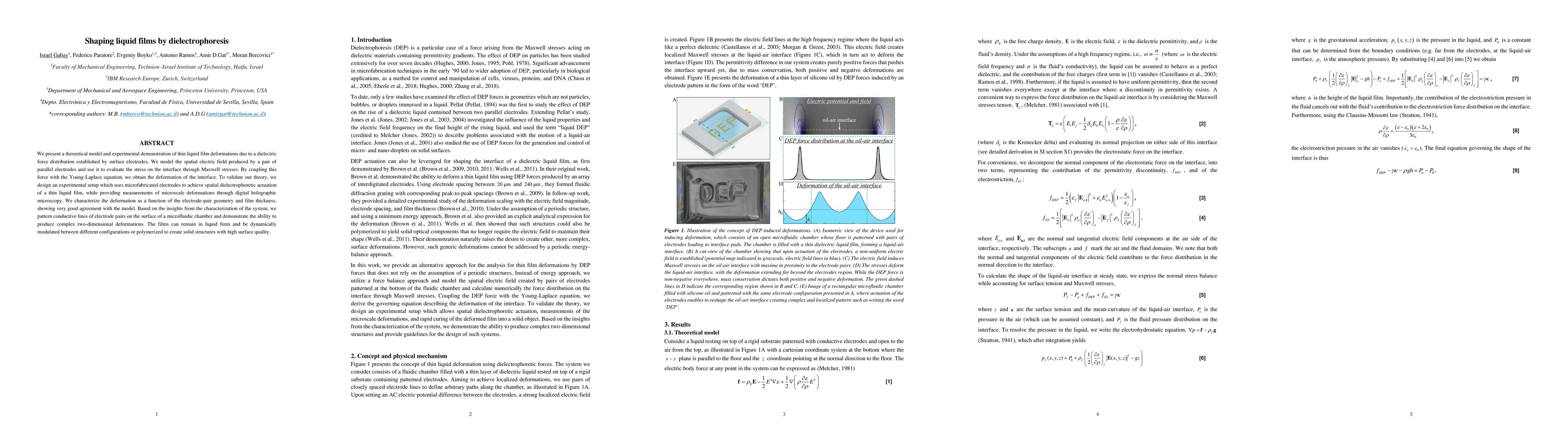 Thumbnail for Shaping liquid films by dielectrophoresis