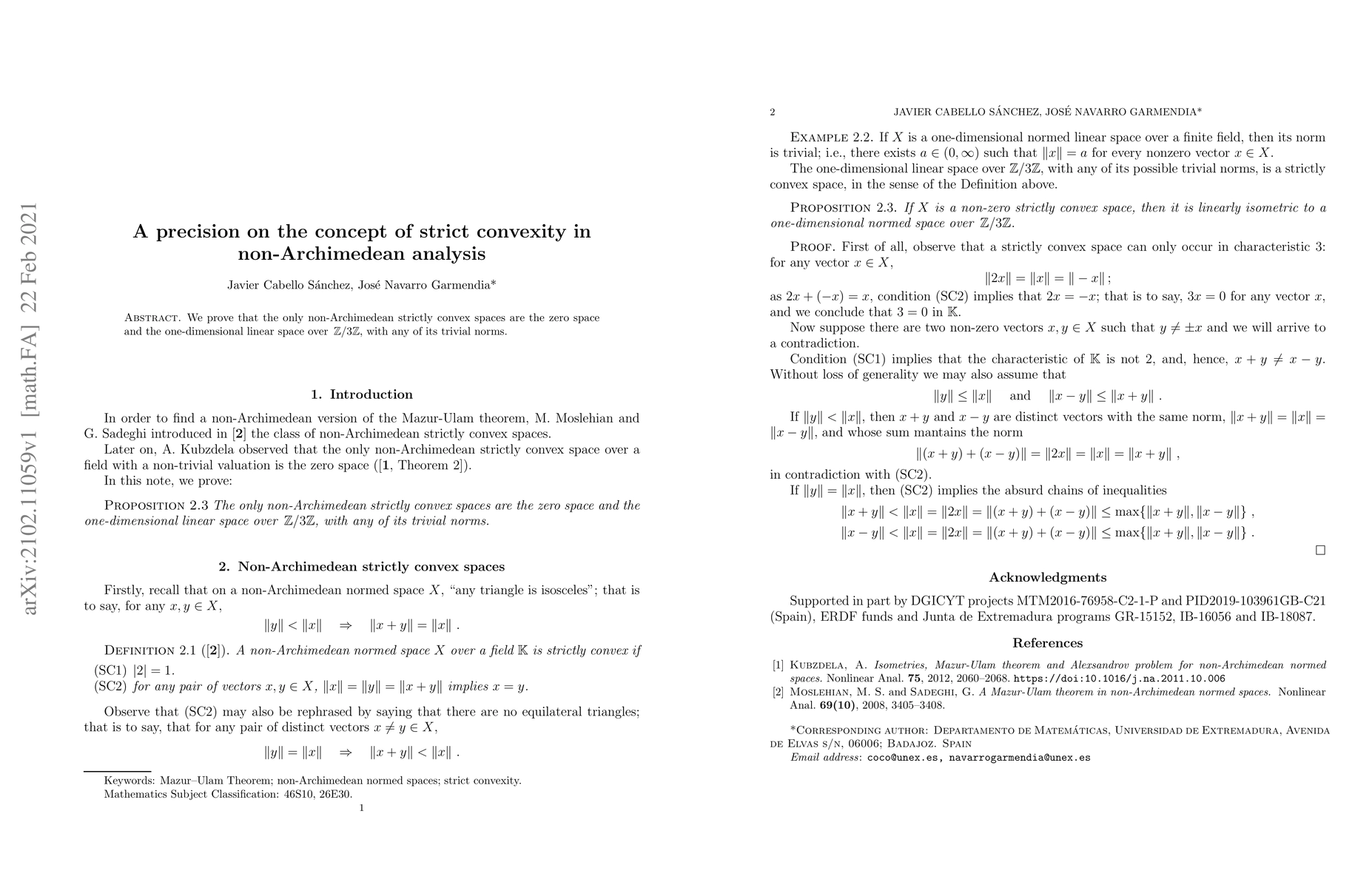 Thumbnail for A precision on the concept of strict convexity in non-Archimedean
  analysis