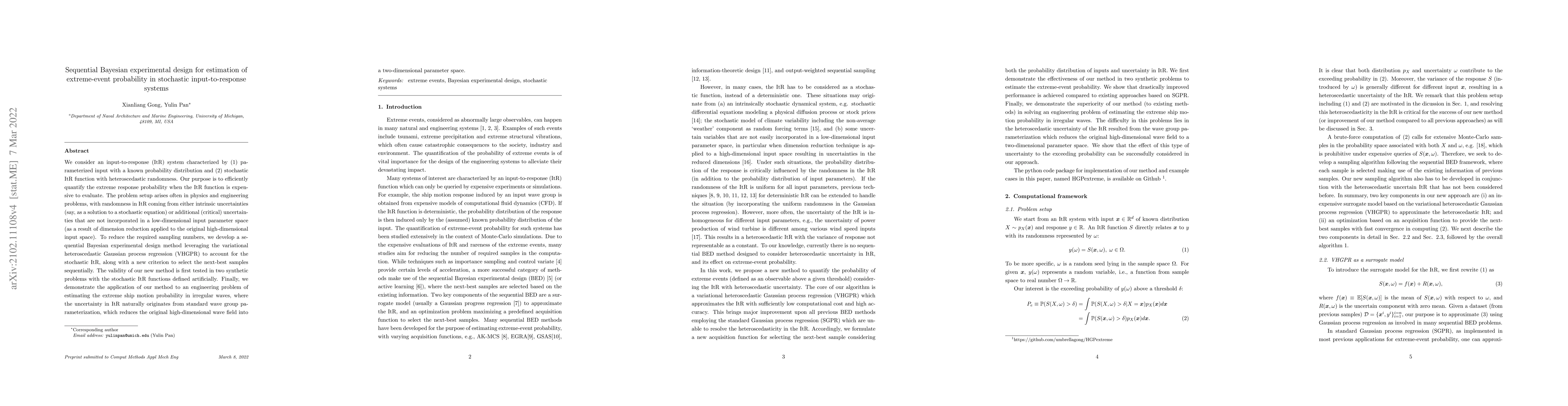Thumbnail for Sequential Bayesian experimental design for estimation of extreme-event
  probability in stochastic dynamical systems