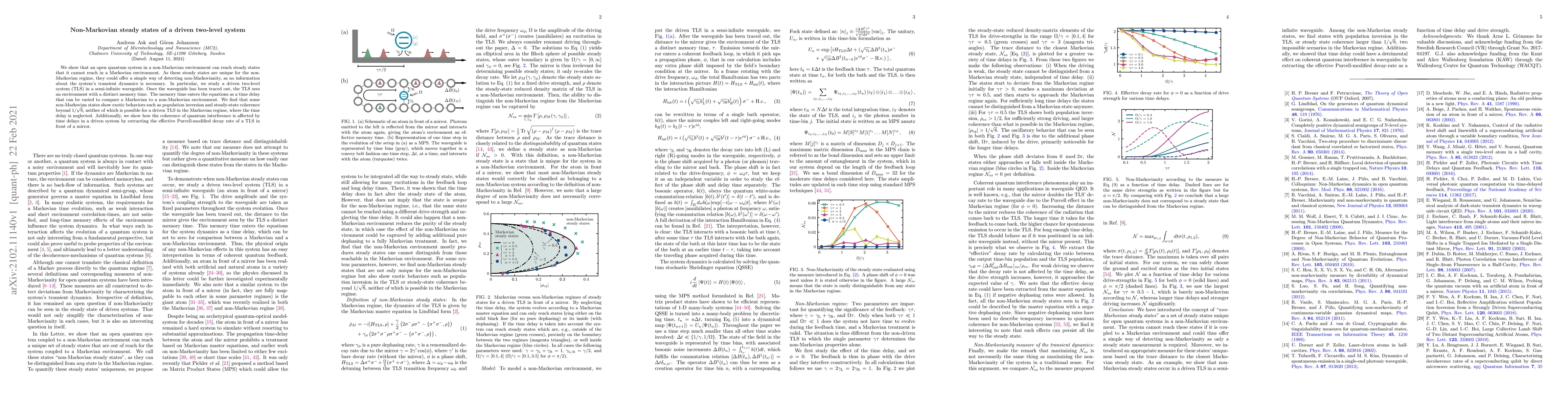 Thumbnail for Non-Markovian steady states of a driven two-level system
