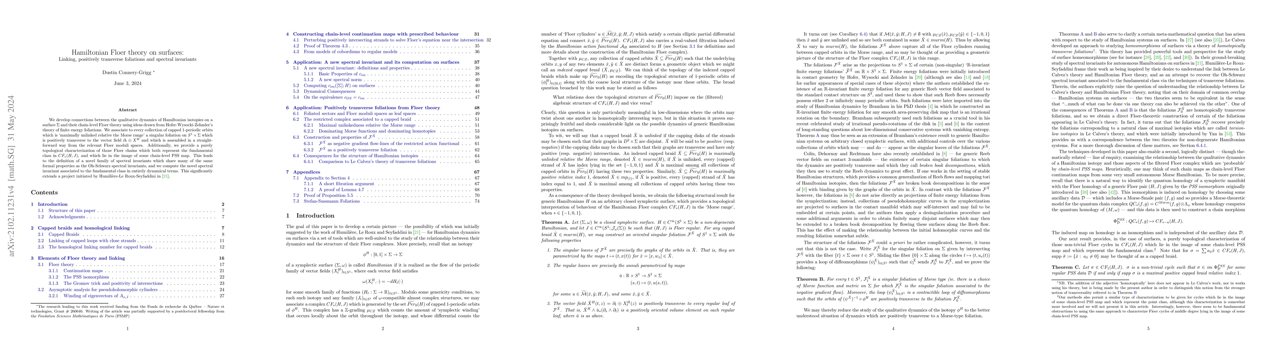 Thumbnail for Hamiltonian Floer theory on surfaces