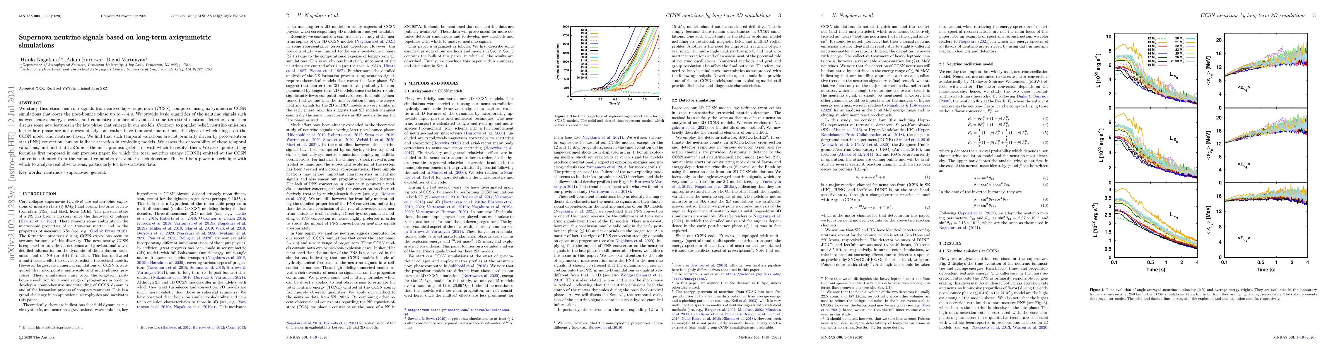 Thumbnail for Supernova neutrino signals based on long-term axisymmetric simulations
