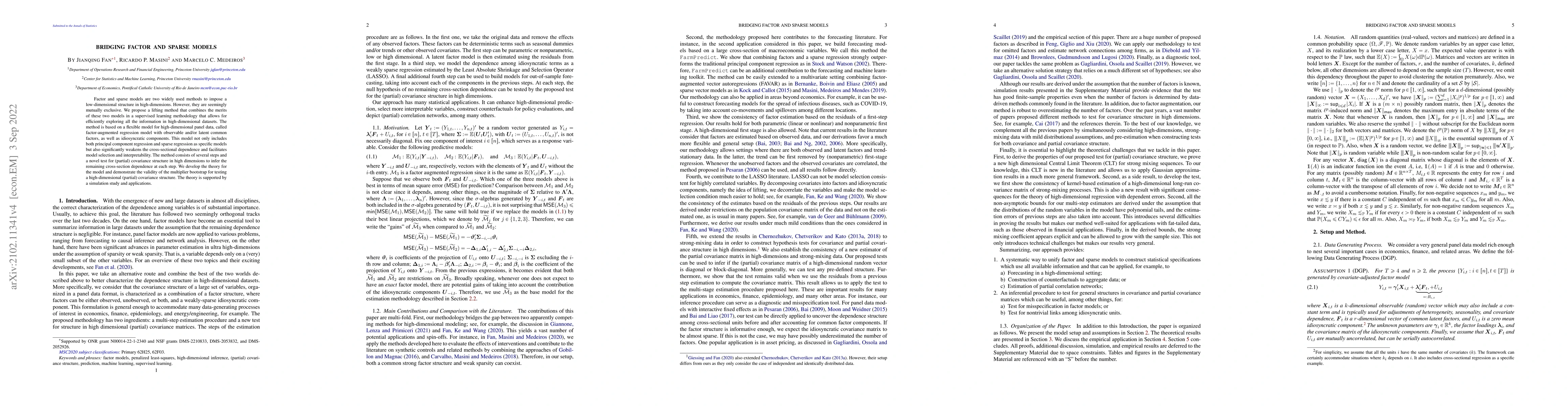 Thumbnail for Bridging factor and sparse models