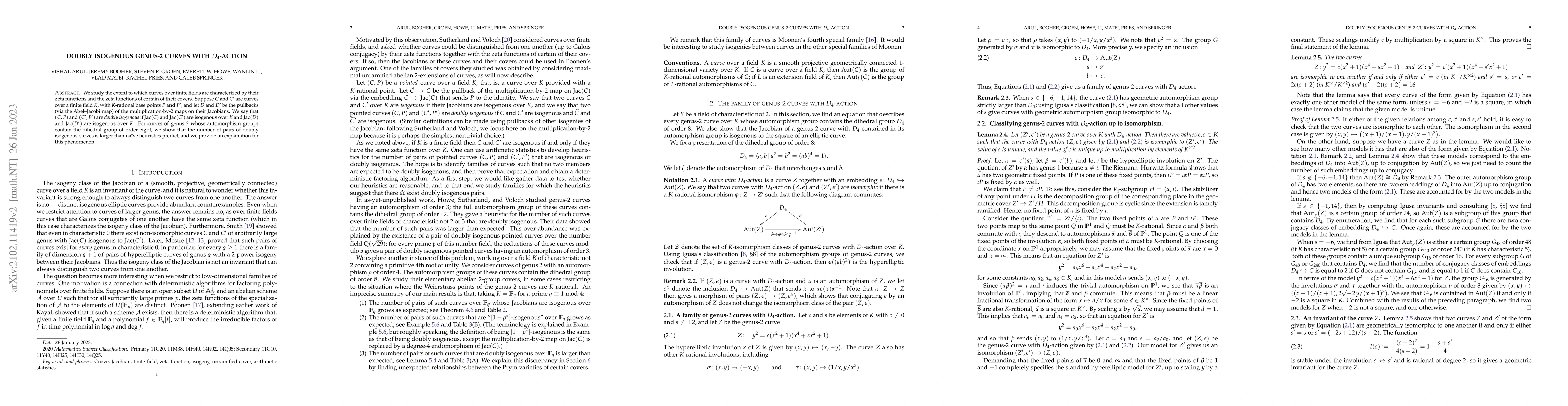 Thumbnail for Doubly isogenous genus-2 curves with $D_4$-action
