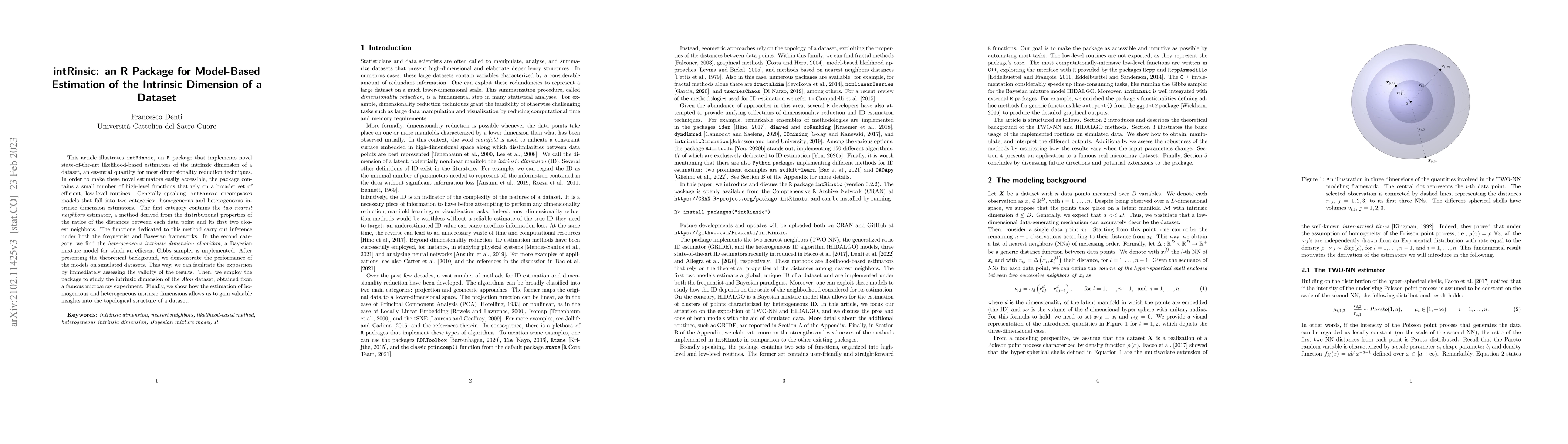 Thumbnail for intRinsic: an R Package for Model-Based Estimation of the Intrinsic
  Dimension of a Dataset