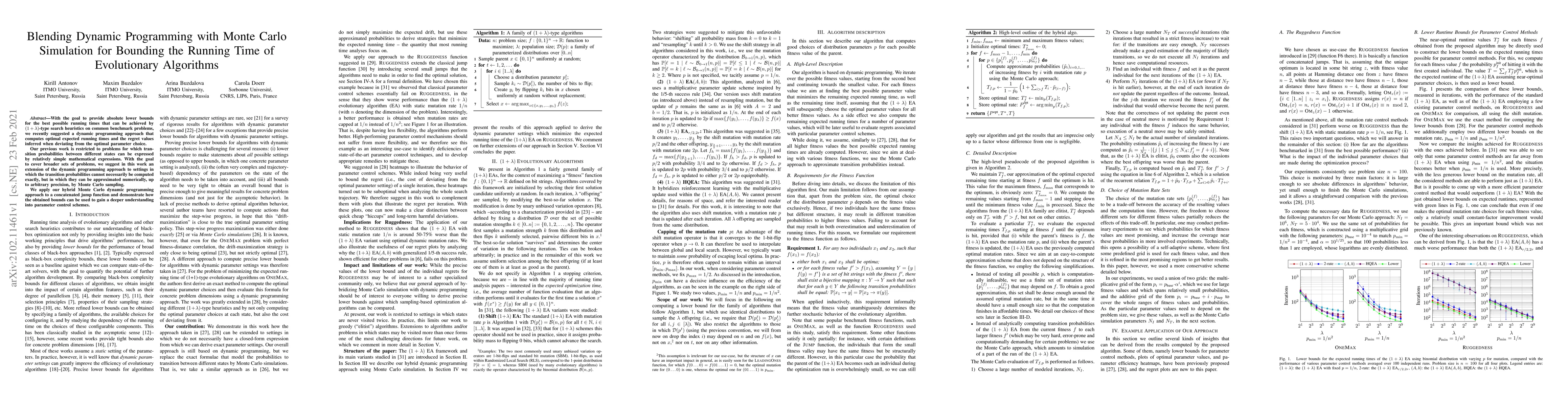 Thumbnail for Blending Dynamic Programming with Monte Carlo Simulation for Bounding
  the Running Time of Evolutionary Algorithms