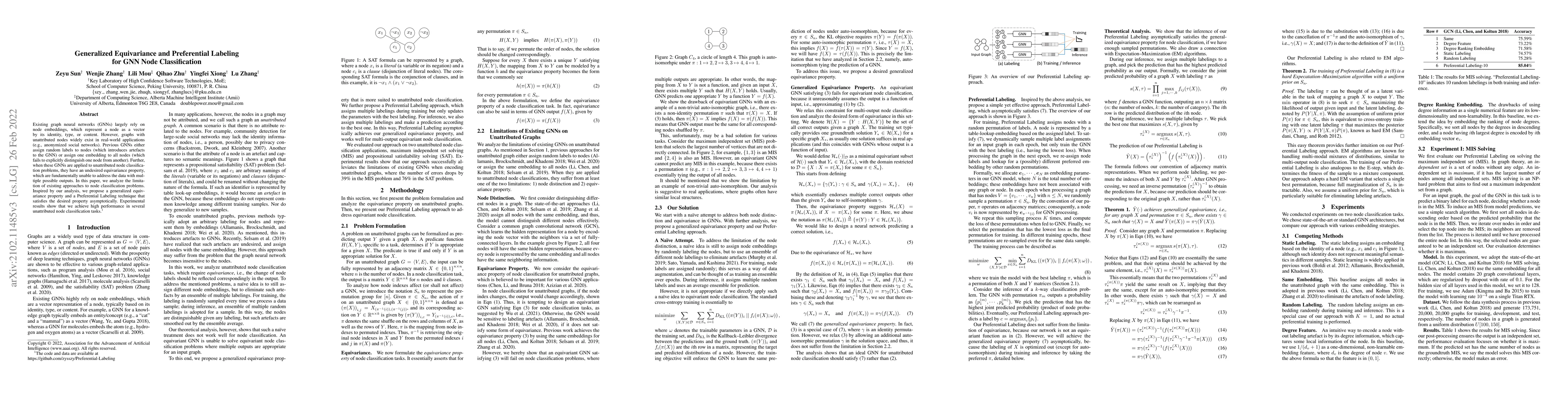 Thumbnail for Generalized Equivariance and Preferential Labeling for GNN Node
  Classification