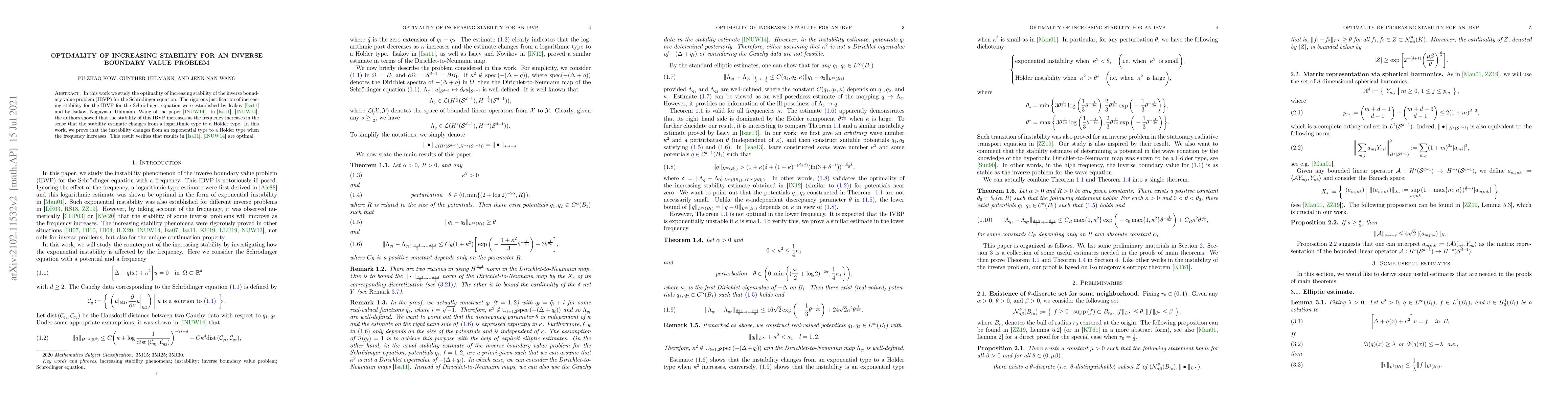 Thumbnail for Optimality of increasing stability for an inverse boundary value problem