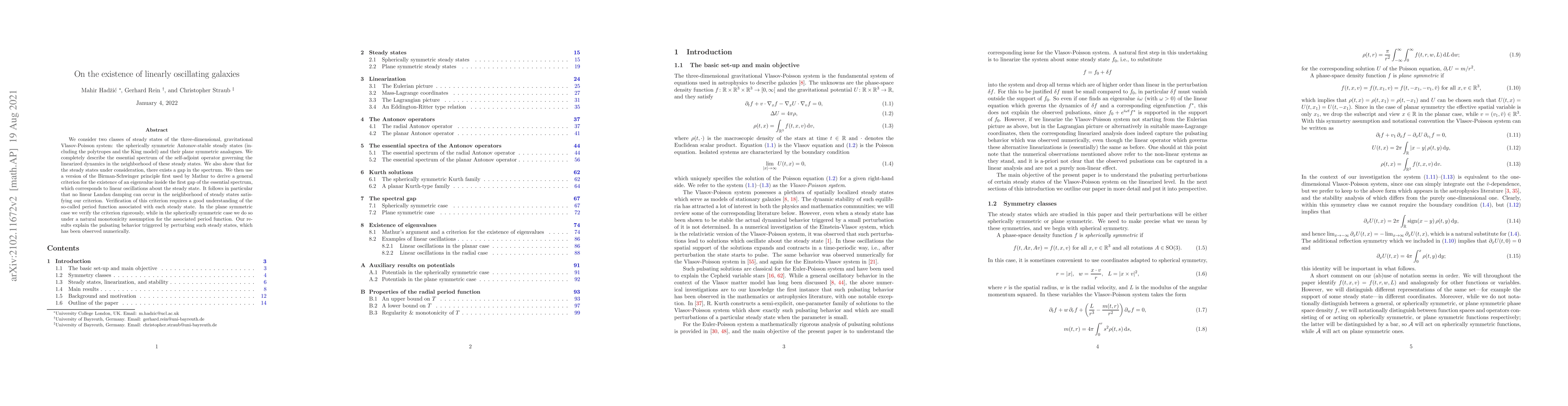 Thumbnail for On the existence of linearly oscillating galaxies