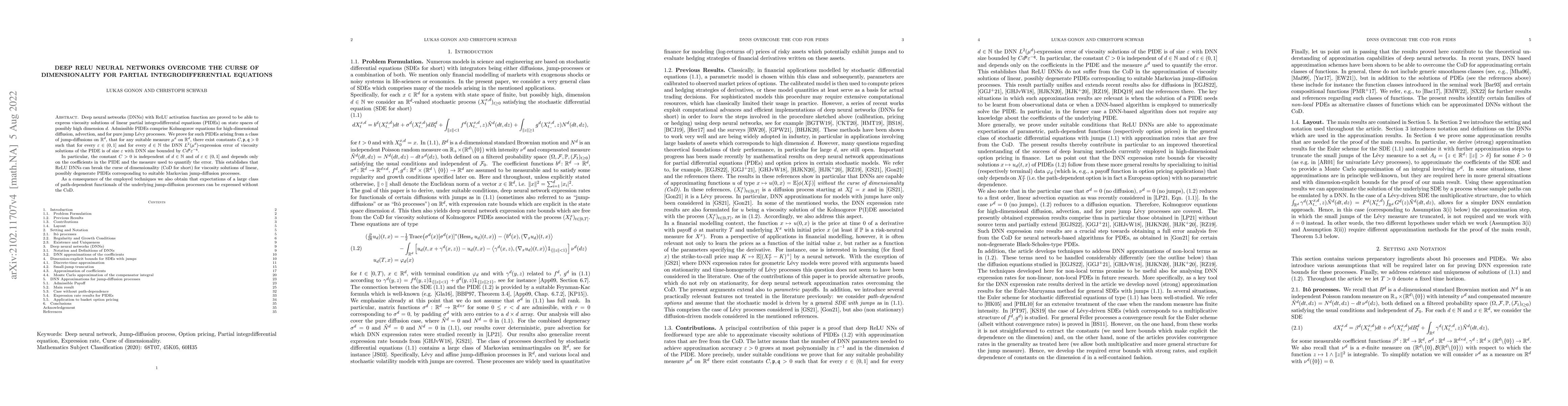 Thumbnail for Deep ReLU neural networks overcome the curse of dimensionality for
  partial integrodifferential equations