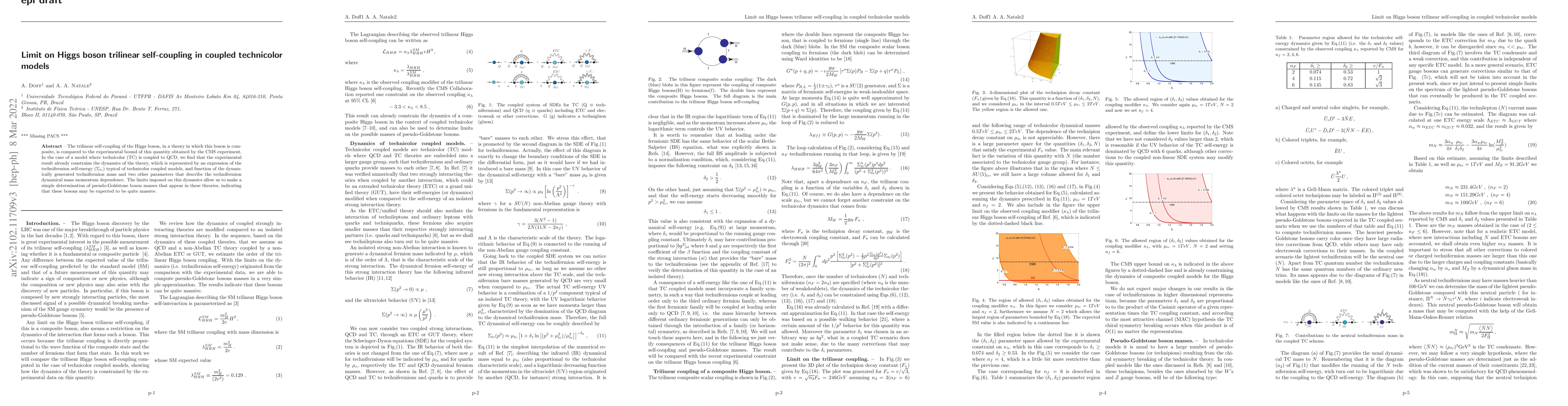 Thumbnail for Limit on Higgs boson trilinear self-coupling in coupled technicolor
  models
