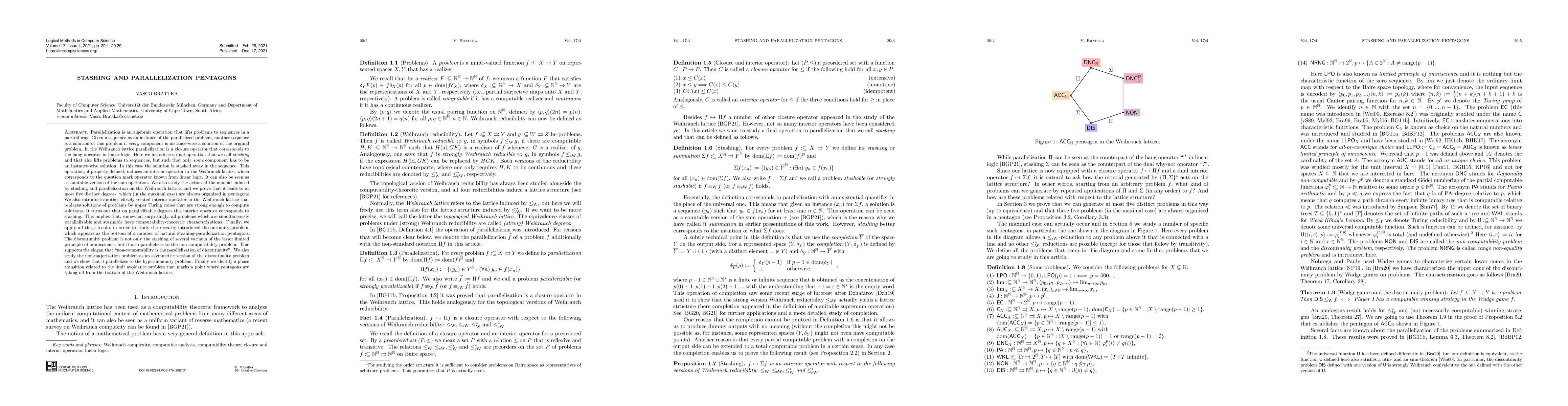 Thumbnail for Stashing And Parallelization Pentagons