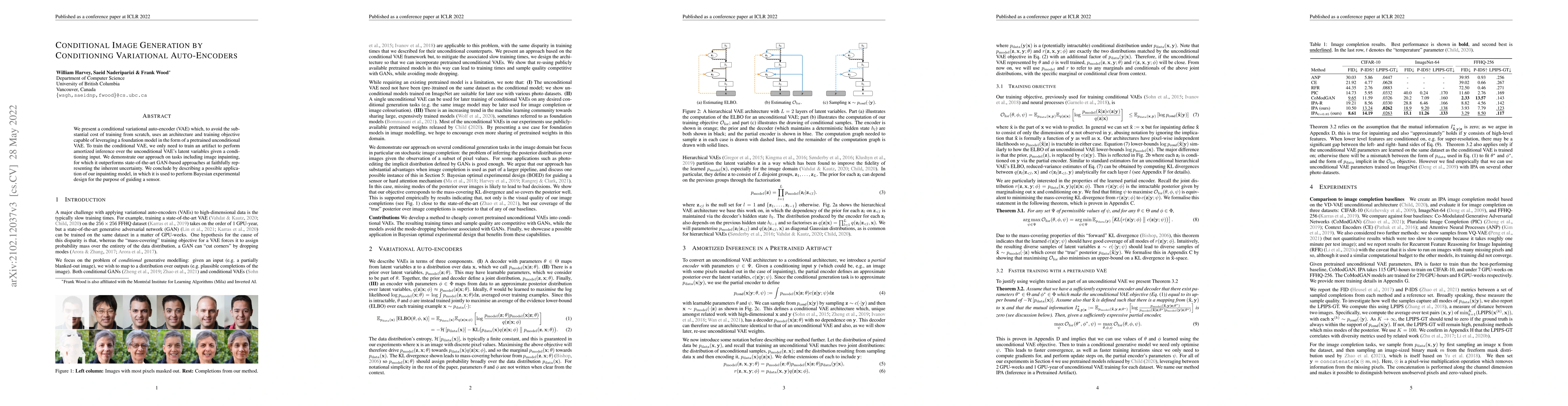 Thumbnail for Conditional Image Generation by Conditioning Variational Auto-Encoders