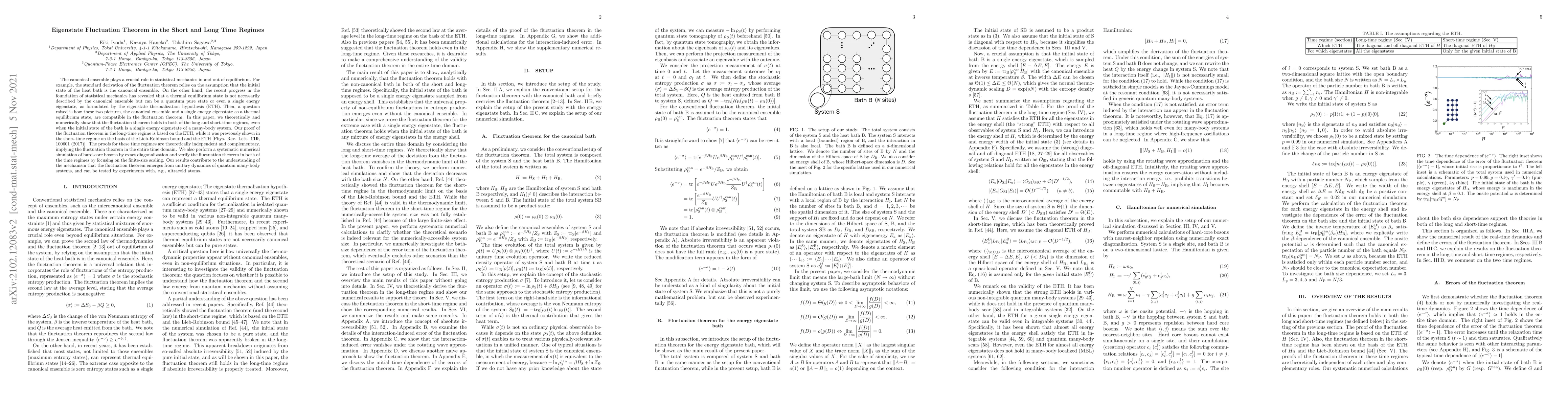 Thumbnail for Eigenstate Fluctuation Theorem in the Short and Long Time Regimes