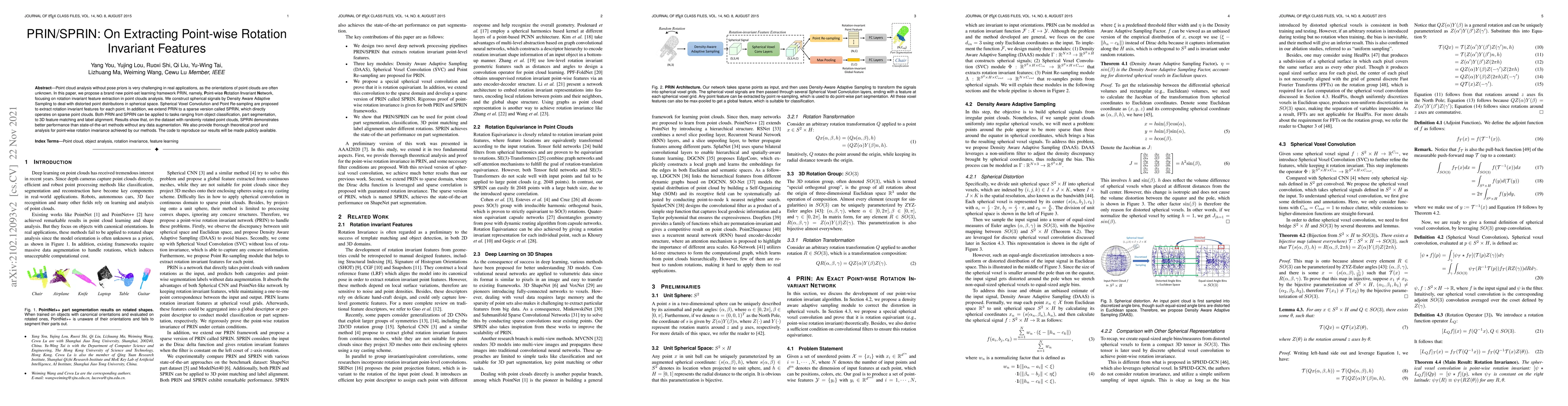 Thumbnail for PRIN/SPRIN: On Extracting Point-wise Rotation Invariant Features